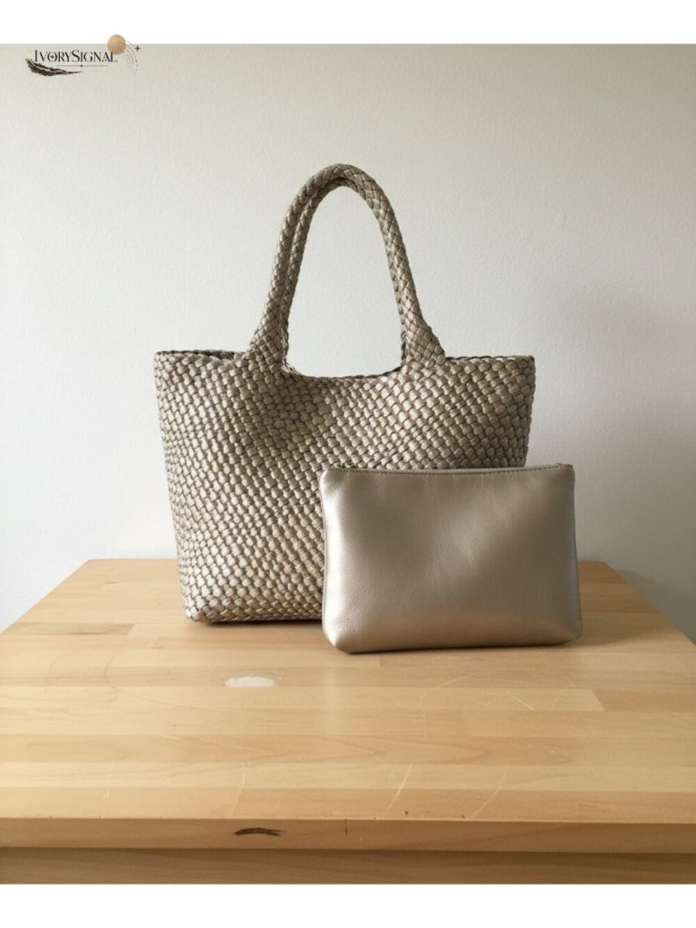 Woven Tote Bag for Women Soft Vegan Leather Large Shoulder Bag